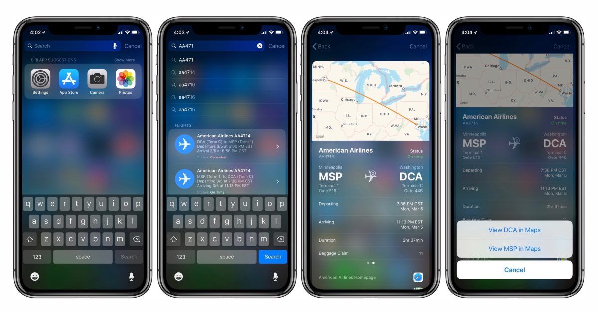نکته در iOS: نحوه ردیابی سریع پروازها در iPhone و iPad