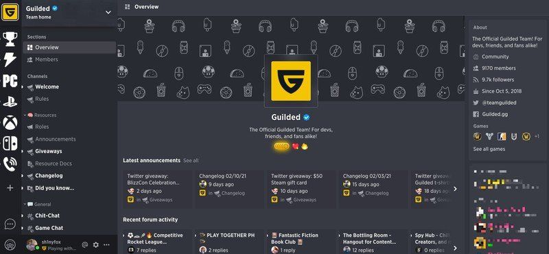 Guilded est l'alternative Discord dont vous ne saviez pas avoir besoin