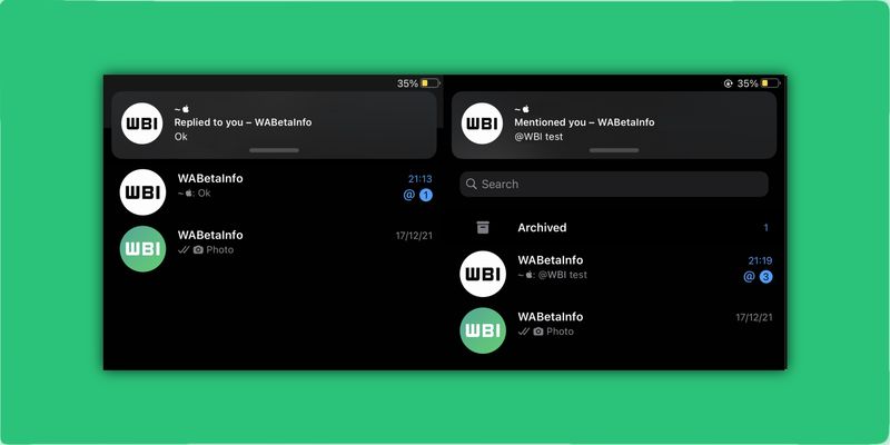 WhatsApp per iOS sta pianificando una nuova funzione di notifica per quando qualcuno ti menziona in un gruppo